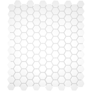 1 inch white porcelain hexagon mosaics