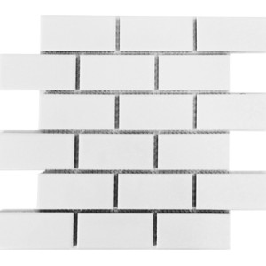 2x4 white porcelain mosaics subway tiles