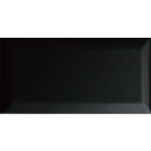 Black Gloss Beveled 3x6 Tile