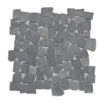 Random Stone MosaicsZPM002_Black_Pumice_Mosaic