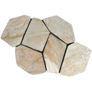 Oyster Quartzite Random Slate on Mesh