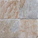 SL04T-6 OYSTER QUARTZITE 6X6’S TUMBLED
