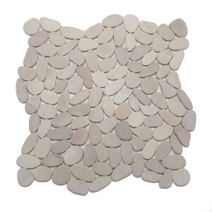 Mini Tan Sliced Pebble Mosaics